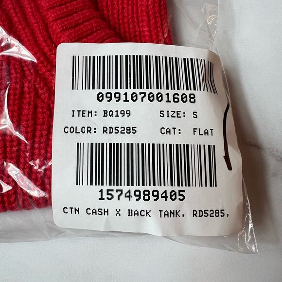 NWT J.CREW Crossback Sweater Tank Red Cotton Blend - Picture 6 of 6